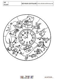 Mandala boyama sayfaları